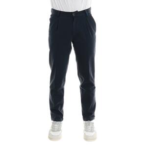 PANTALONE CON PINCES BLU